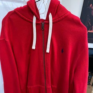 Polo Ralph Lauren Zipped Hoodie Sweatshirt (Red) - Size XXL